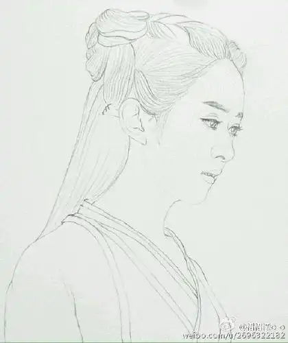花千骨简笔画可爱赵丽颖