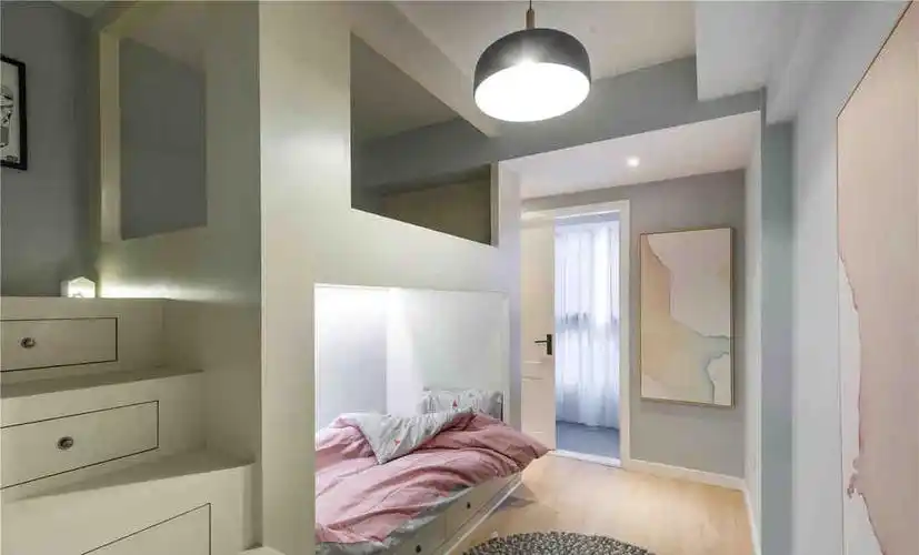 16平米主卧改成二个儿童房效果图一个卧室改两个独立小房间图片