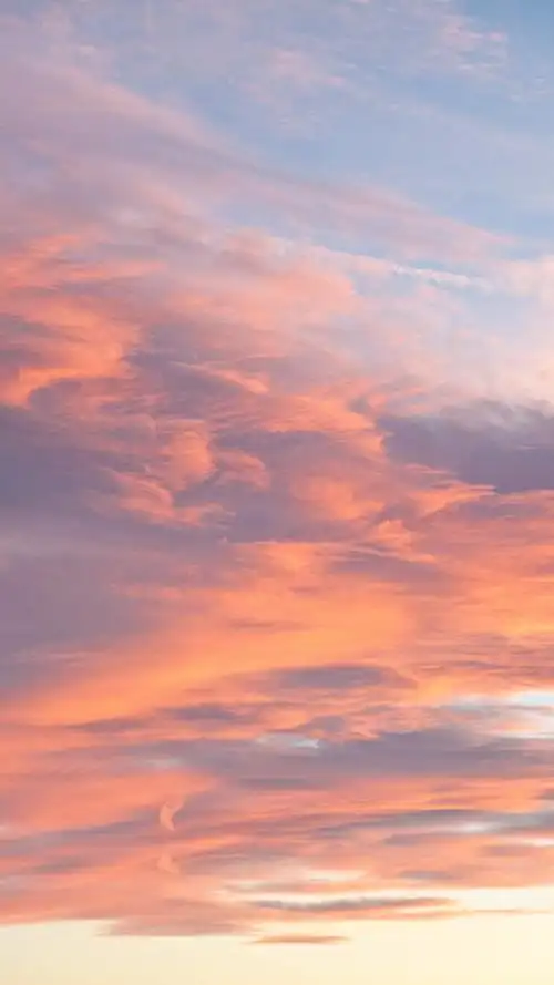 粉红色的少女心天空色彩,风景-手机壁纸