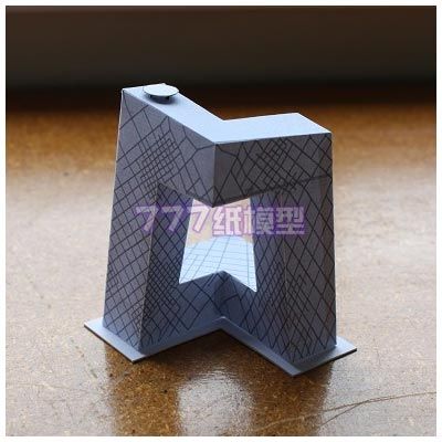 中国北京标志性建筑中央电视台cctv 裤衩楼 纸模型模型