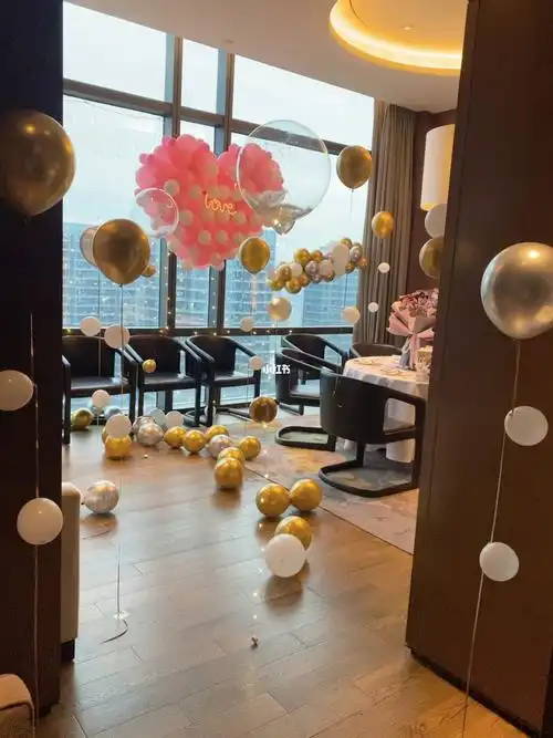 福州网红遇上世界料理餐厅生日气球布置