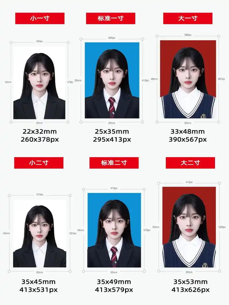 标准证件照尺寸了解一下,收了吧,很全.90快来看呀,我整理的 - 抖音