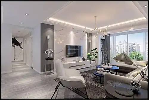 80平三室两厅装修效果图,现代简约风更符合年轻人审美