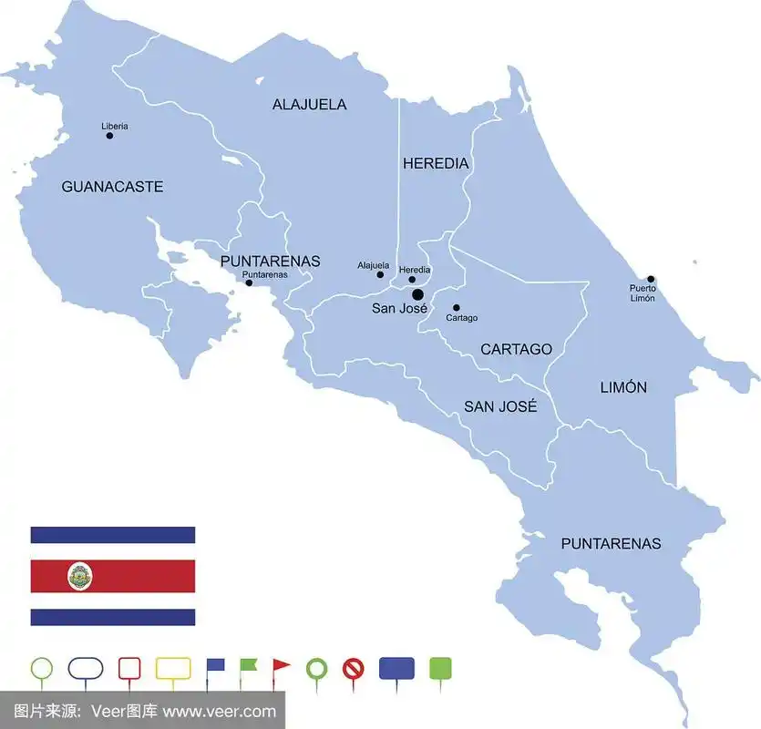 哥斯达黎加地图