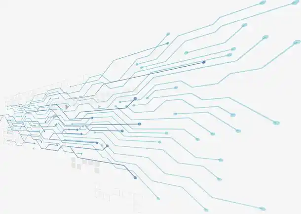 科技感蓝色的线条免抠素材免费下载_觅元素51yuansu.com