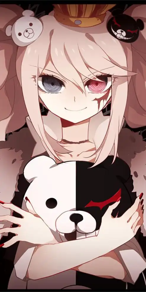 弹丸论破黑白熊全面屏壁纸分享毛绒绒的校长好可爱