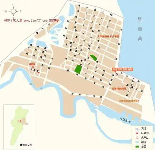 塘沽区地图_天津地图_高清版_下载-政区地图