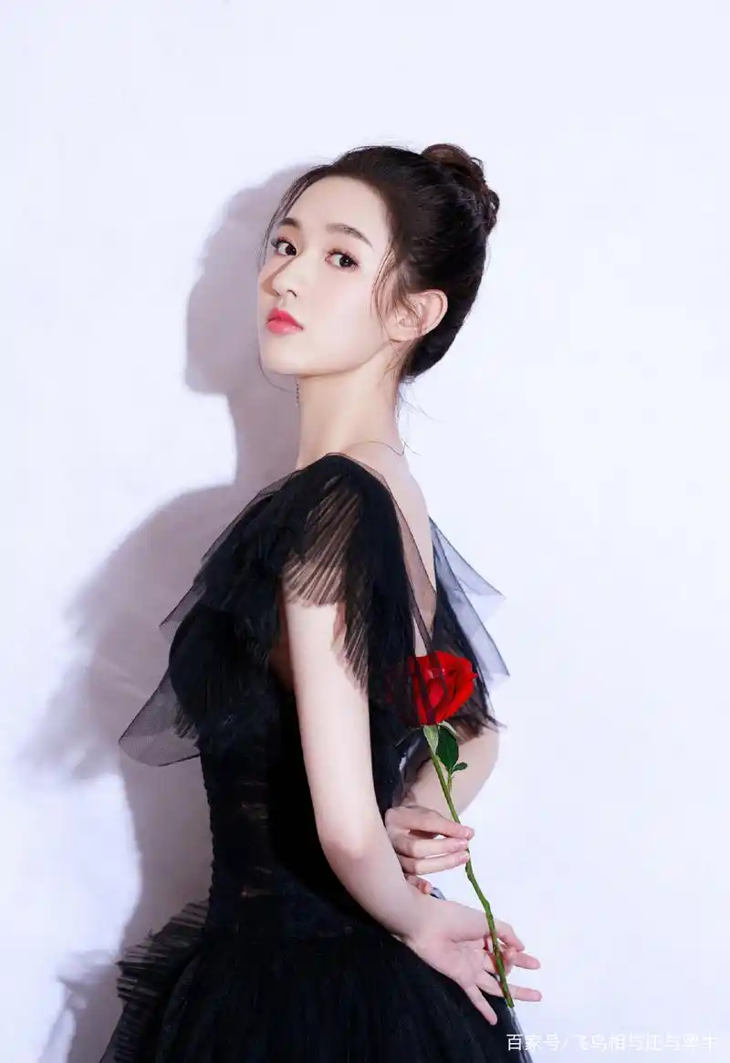 王玉雯性感黑纱裙写真