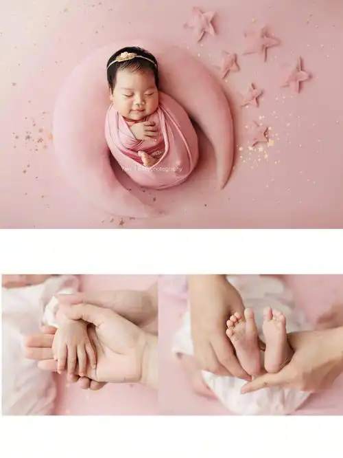 新生儿宝宝的初生照满月照