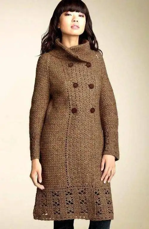 钩织长款服饰 附图解