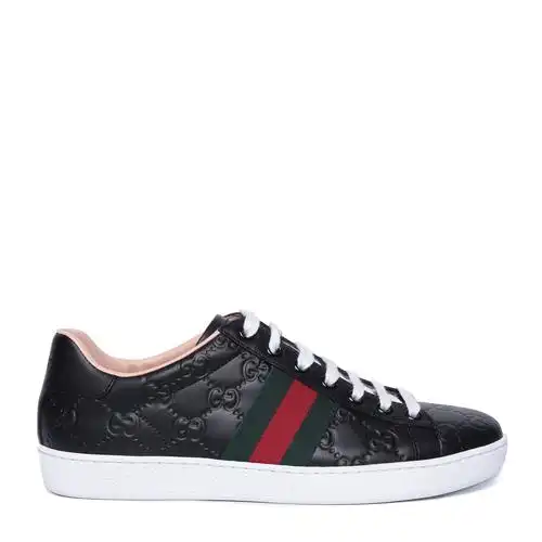 gucci/古驰 黑色经典logo格纹 女士运动鞋 387993-cwcgo-1070 20-10