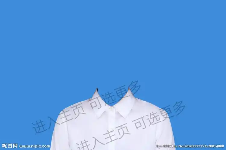 证件照白色衬衫图片