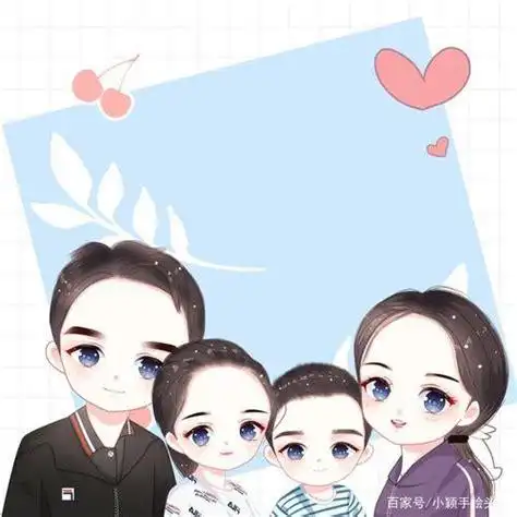 一儿一女可爱图片