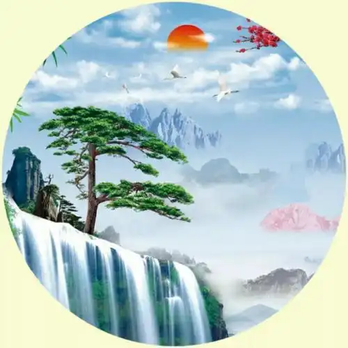 人间仙境美不胜收的景色无字高清微信头像