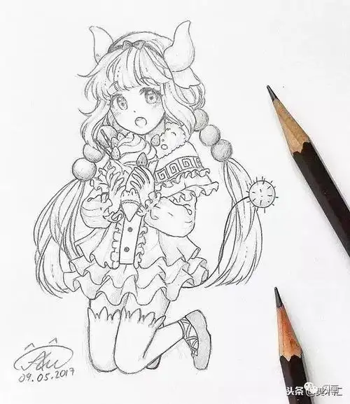 动漫素材| 线条感十足的动漫人物绘画_艺琪美术_零二七艺考