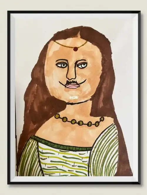 9岁自由画画蒙娜丽莎