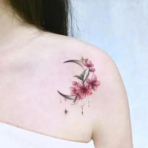 适合女生的纹身,适合女生的一组莲花线条纹身图案(适合女生的纹身作品