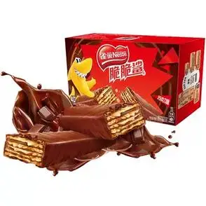 雀巢脆脆鲨巧克力味威化饼干186g40条