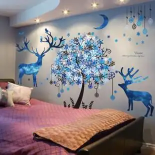 3d立体墙贴画贴纸卧室海报房间墙画墙面装饰品温馨墙纸墙壁纸自粘