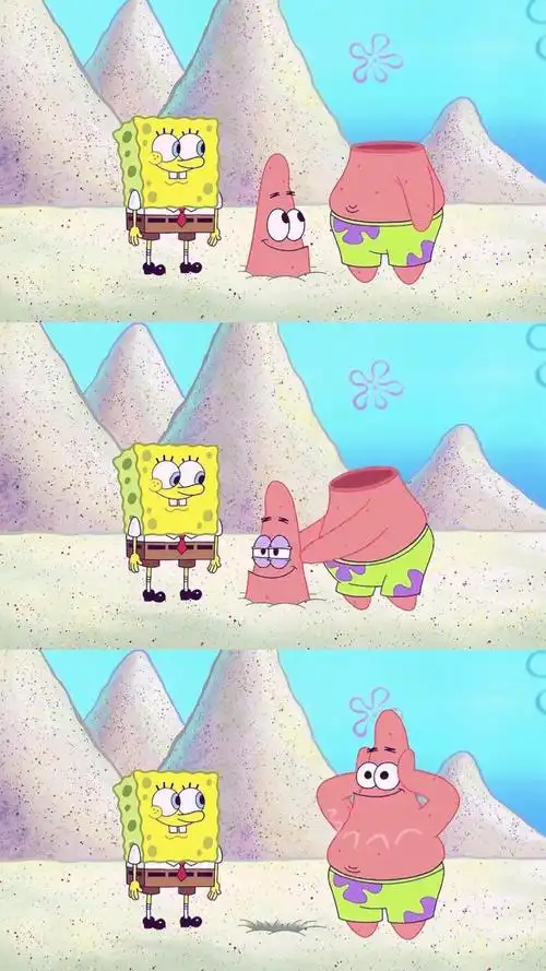 海绵宝宝三格拼接,高清图片,手机锁屏桌面-壁纸族