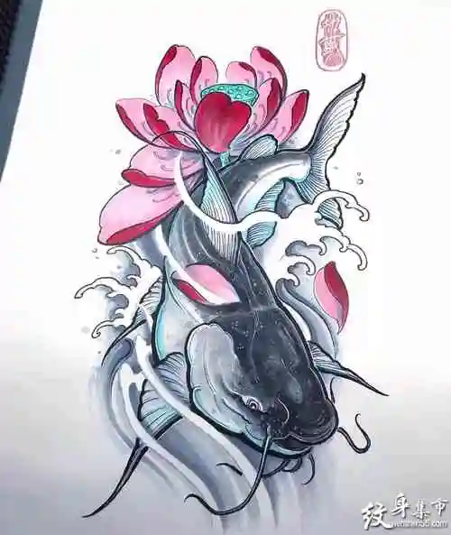 莲花纹身,莲花纹身手稿,莲花纹身手稿图案