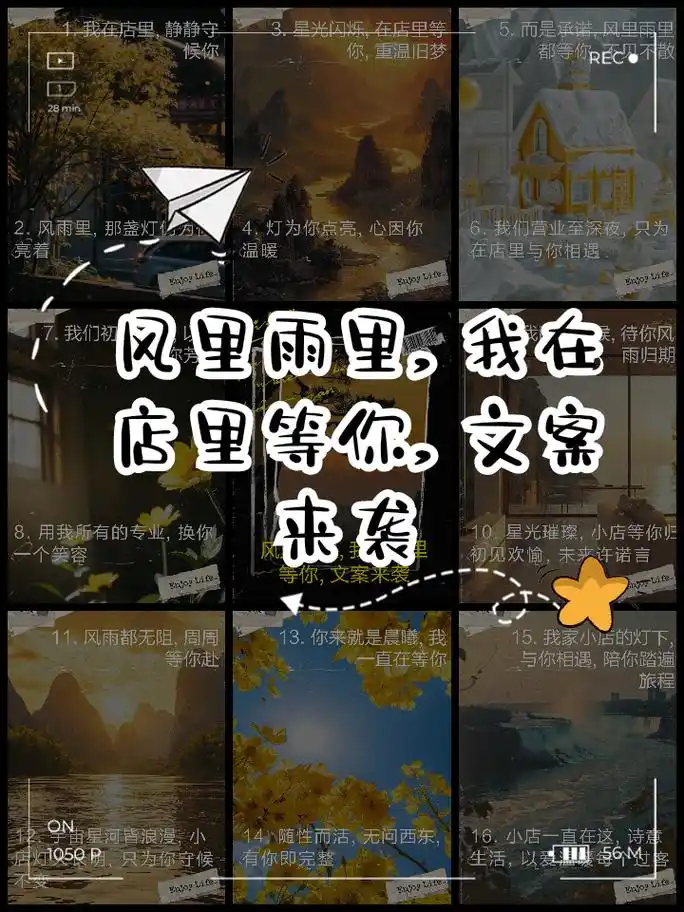 风里雨里,我在店里等你,文案来袭