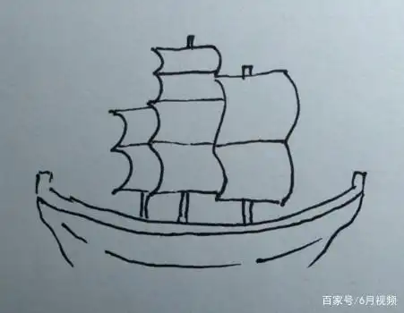简笔画教程:一步一步教你怎么画帆船