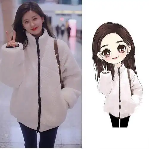 当赵露思变成小漫画后,圆脸大头更加萌了,迷你版的赵露思好可爱