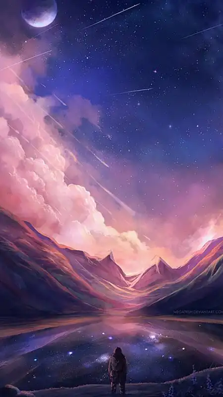 大气唯美梦幻插画h5背景