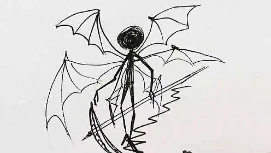 简笔画,六翼恶魔