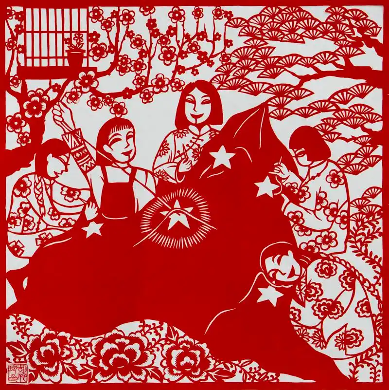 胡依玲《绣红旗》