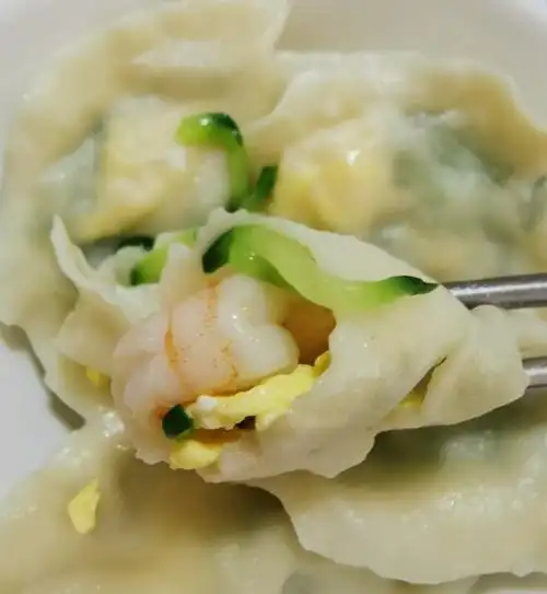 【媲美东方饺子王的黄瓜鸡蛋虾仁水饺(附饺子皮做法)的做法步骤图】苏