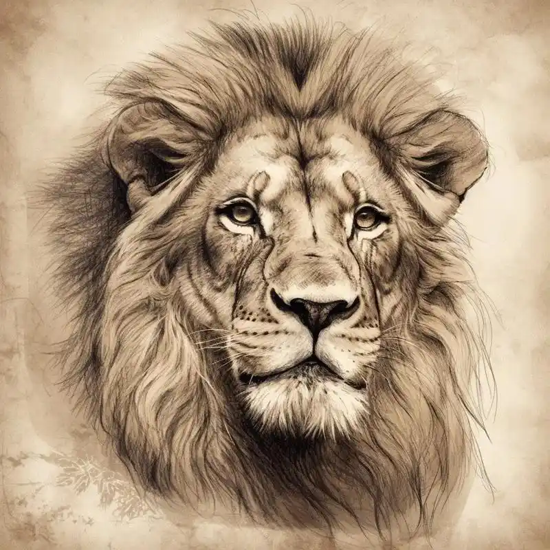 狮子头像.#素描动物 #高清图片 #好图分享 #手绘 #写实 - 抖音