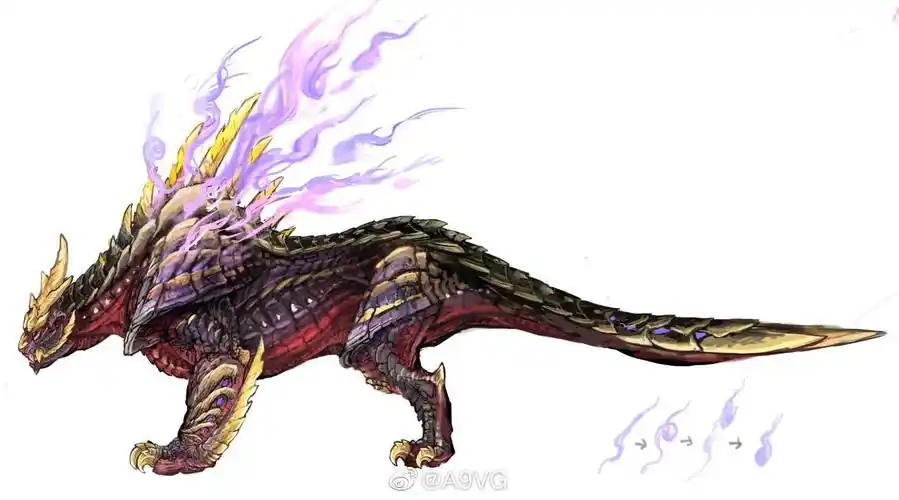 《怪物猎人 崛起》公开的一组"封面怪"怨虎龙相关设定内容