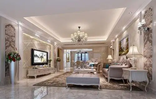 简欧风格三居室客厅装修效果图欣赏#728037224