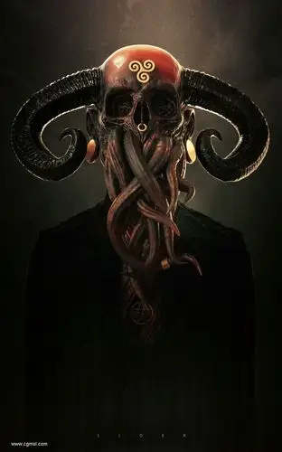 羊角触须骷髅怪3d设计_cg艺术欣赏,cg插画,cg作品欣赏,高清原画鉴赏,