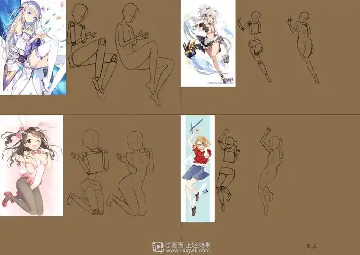 作业:动漫人体绘画学习之日式漫画人体比例画法与训练 - rh-34-220洪