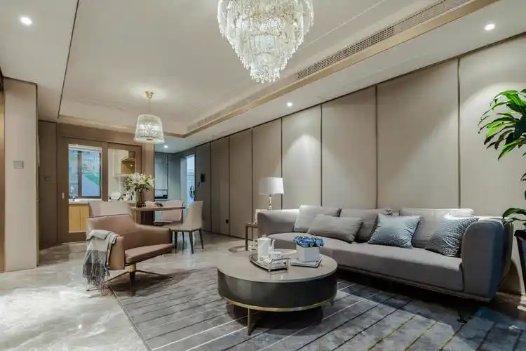 图客厅床4装修效果图优雅96平现代三居客厅实景图片客厅窗帘5装修效果