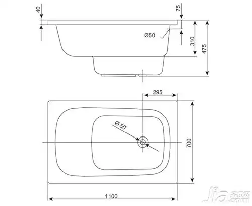 亚克力 款式:无裙边嵌入式 是否含龙头:否 是否有扶手:否 尺寸规格