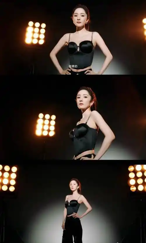 杨幂接上维多利亚的秘密,黑长直高马尾造型亮相_魅力_个性_时尚