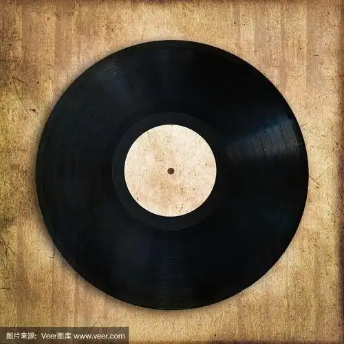 黑胶唱片,复古纹理背景