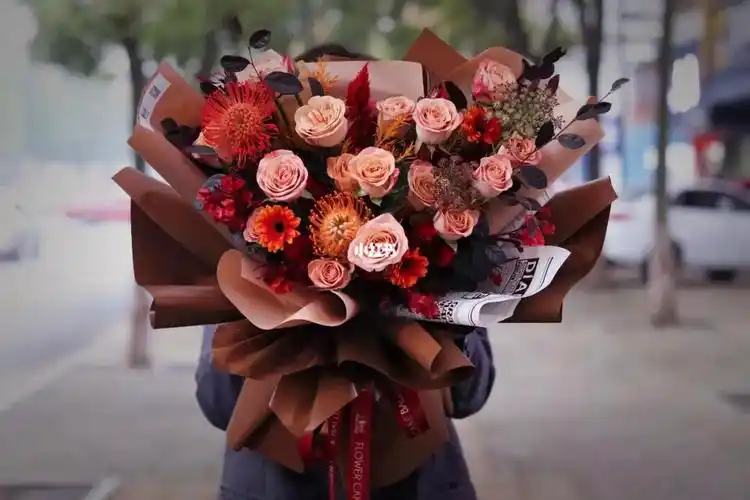 常德花店 秋色小众花束_花束_花店_彩虹糖攻略_鲜花