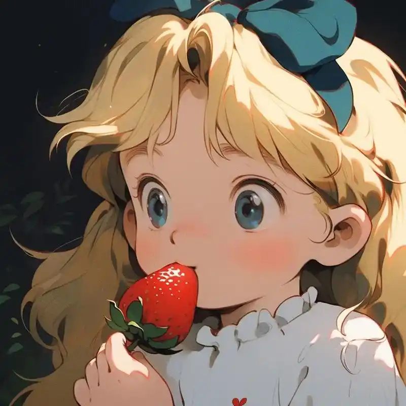 超可爱的动漫女生头像.今天是草莓女孩#治愈系头像 #宫崎骏  - 抖音