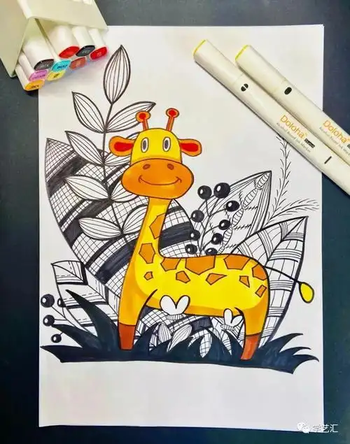 1,120多种少儿绘画作品展示,创意手工制作 线描 马克笔 综合创意画