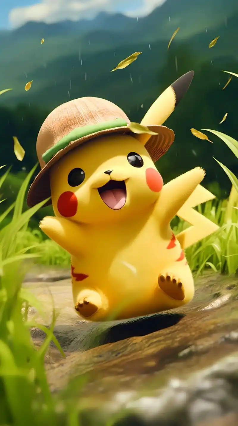 今天遇见了可爱的皮卡丘,它的红脸蛋和闪闪发亮的 - 抖音