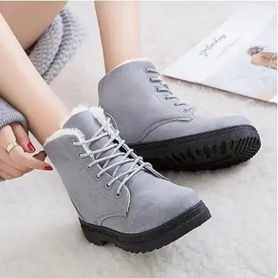wish亚马逊冬季新款雪地靴女跨境大码保暖女靴子平跟女士棉鞋批发