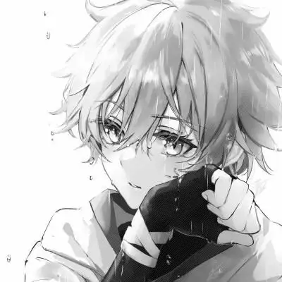 动漫男主头像黑白高清帅气图片_男生动漫头像_头像屋