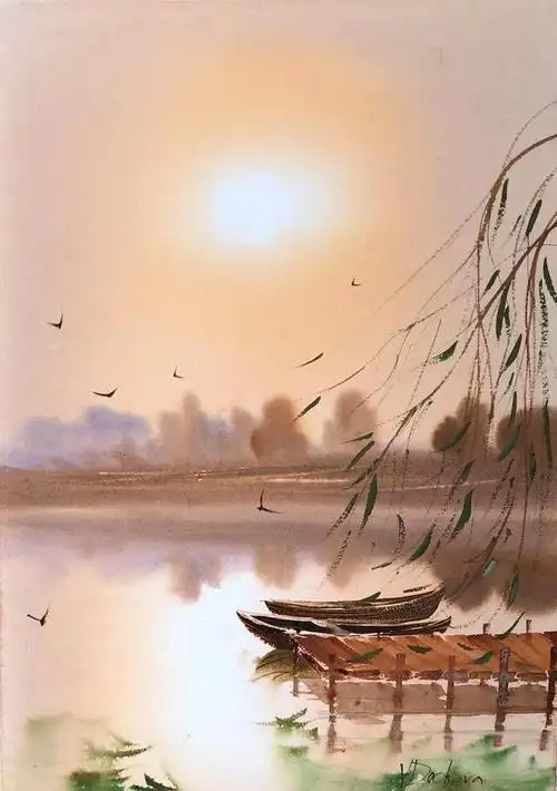 意境优美的光色水彩,梦幻中自带仙气|水墨画|水彩画|风景画|绘画|艺术