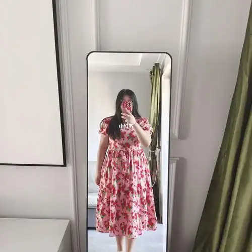 93身高165体重160斤真胖女孩夏日连衣裙