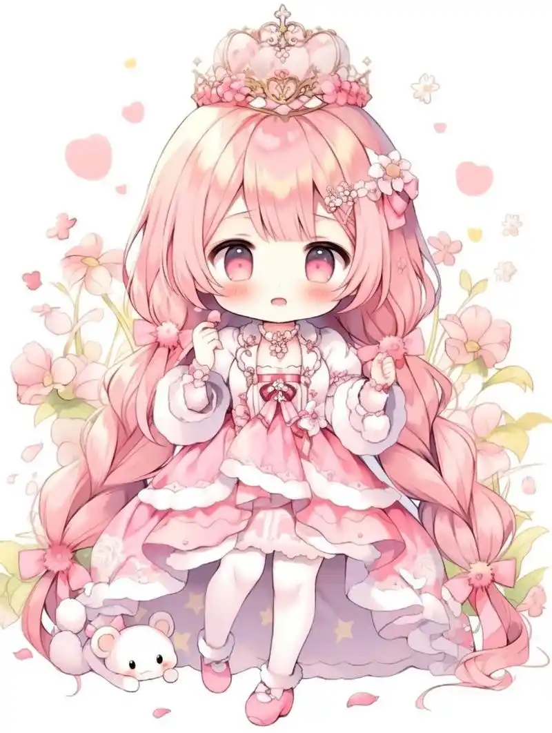 q版粉色系浪漫樱花小公主